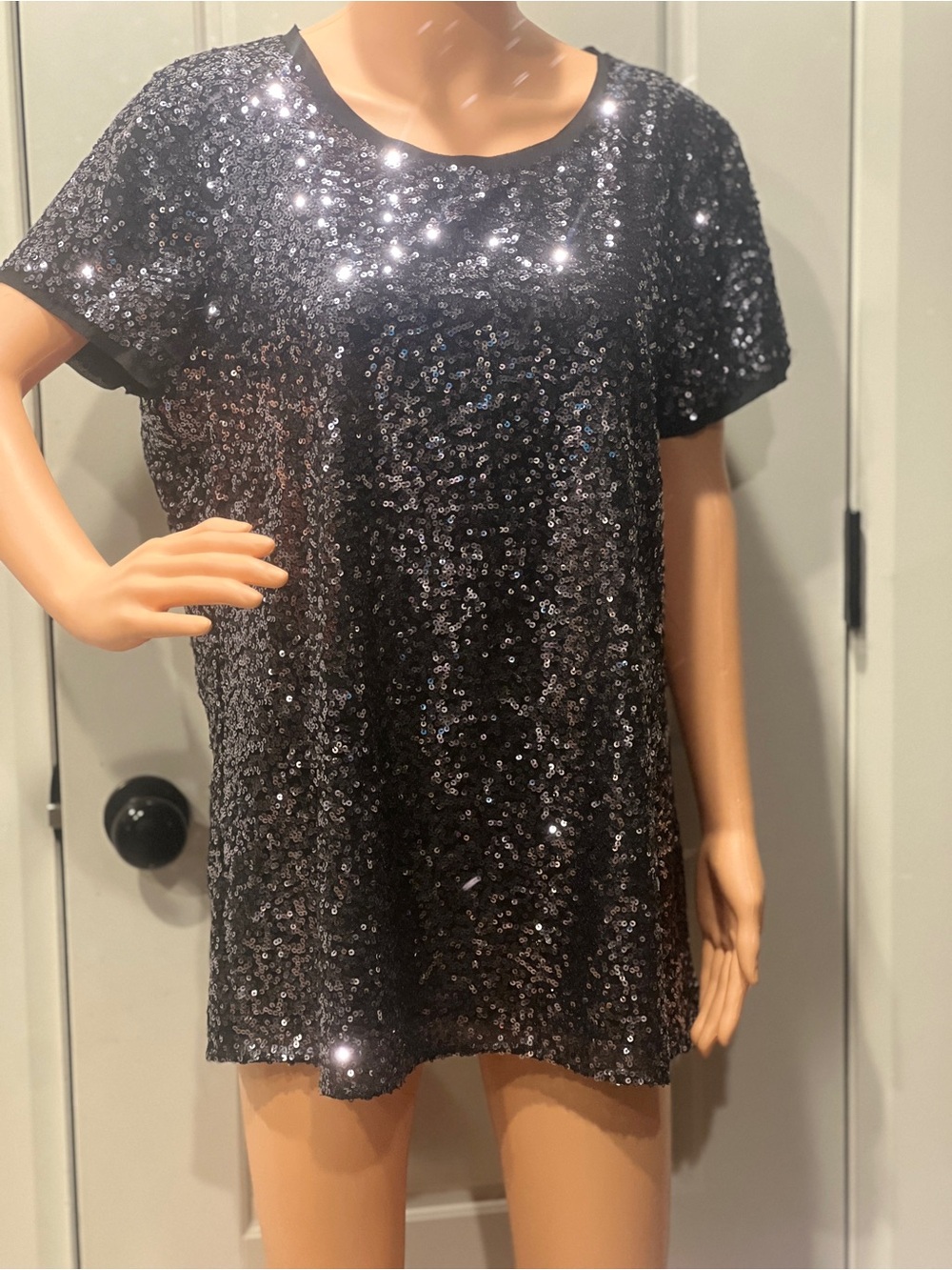 Calvin Klein Black Sequin Mini Dress